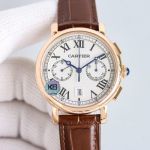 Cartier VSRO0002 7750 Movement 316L Steel Italian Brown Calfskin Watch